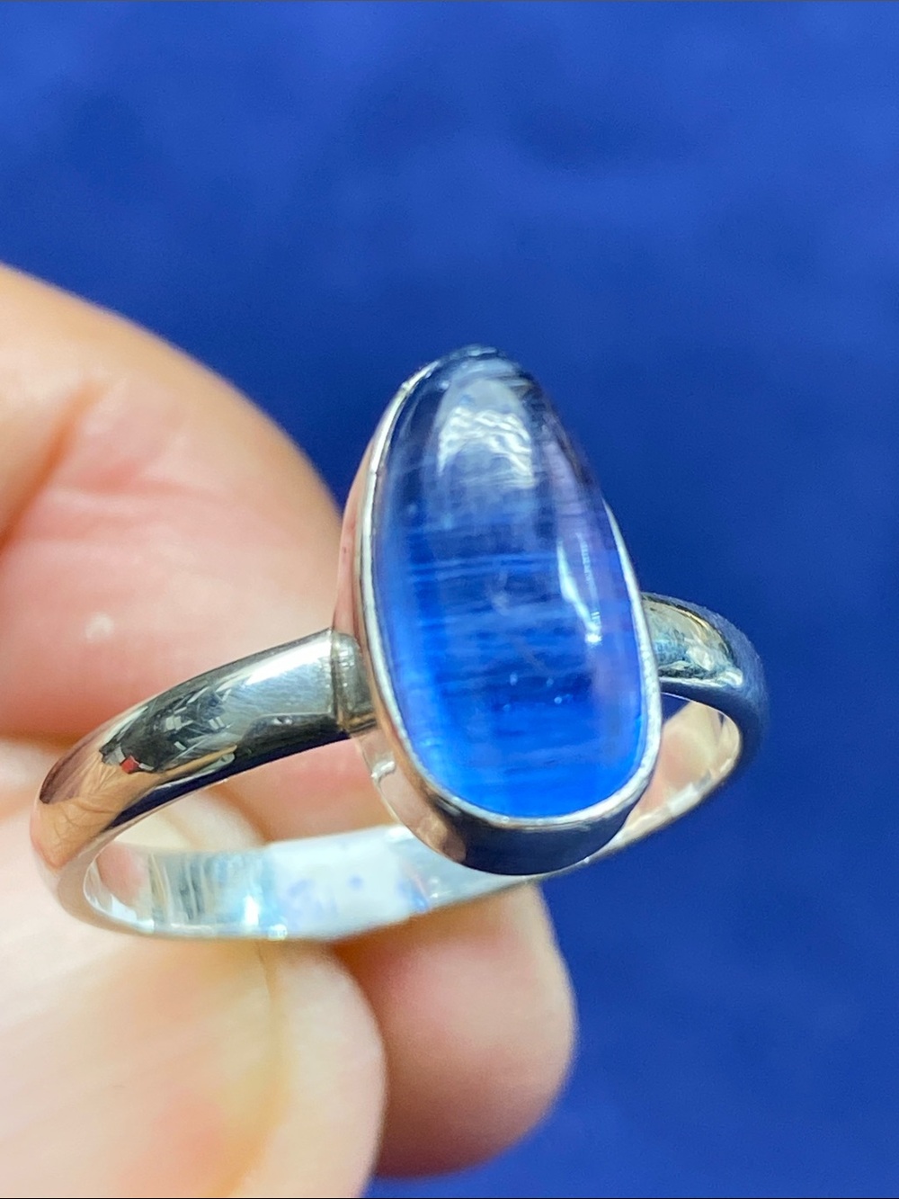 KYANITE IN SOLID STERLING SILVER 925 RING SIZ 9